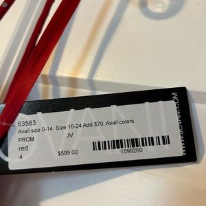 Brand new with tags red prom dress size 4